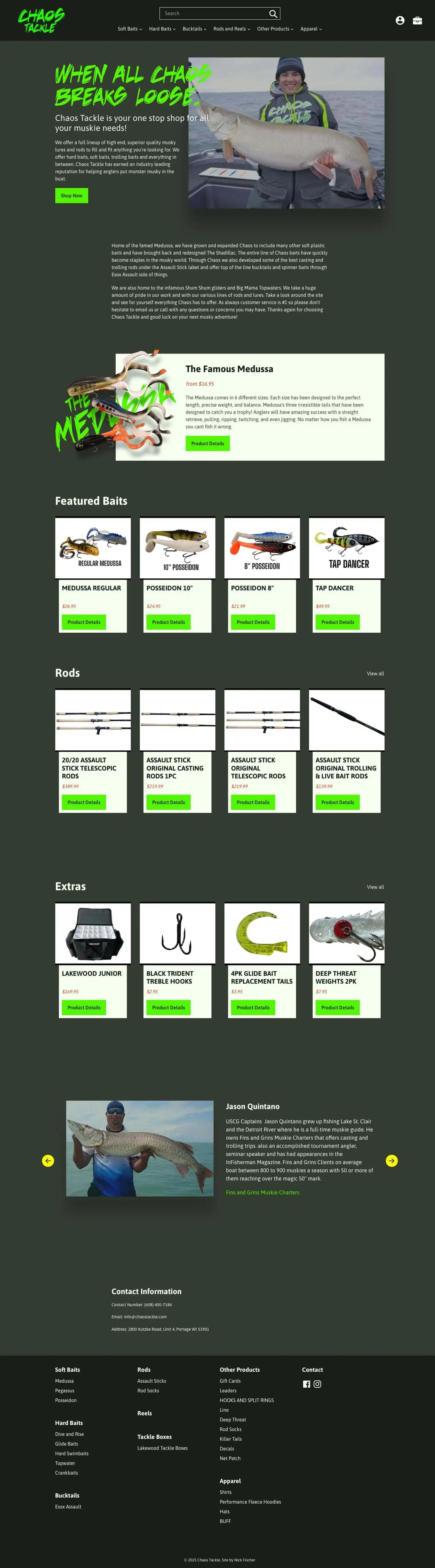 Chaos Tackle website