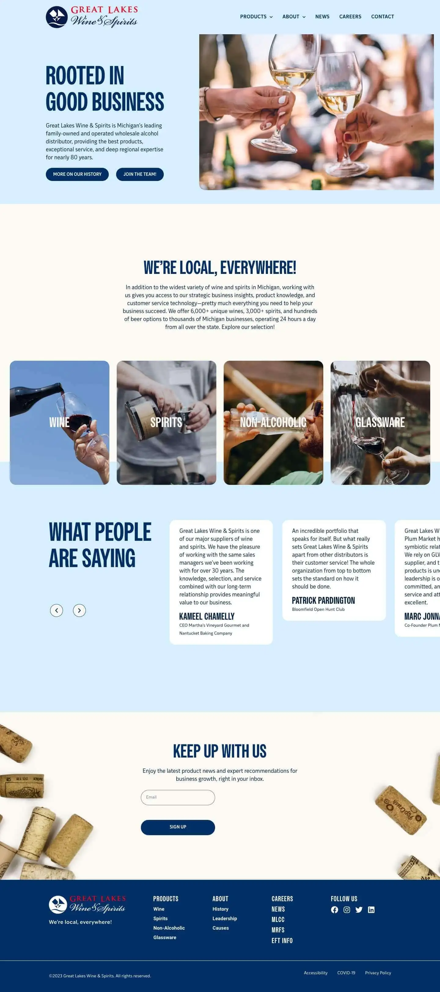 Great Lakes Wine & Spirits website