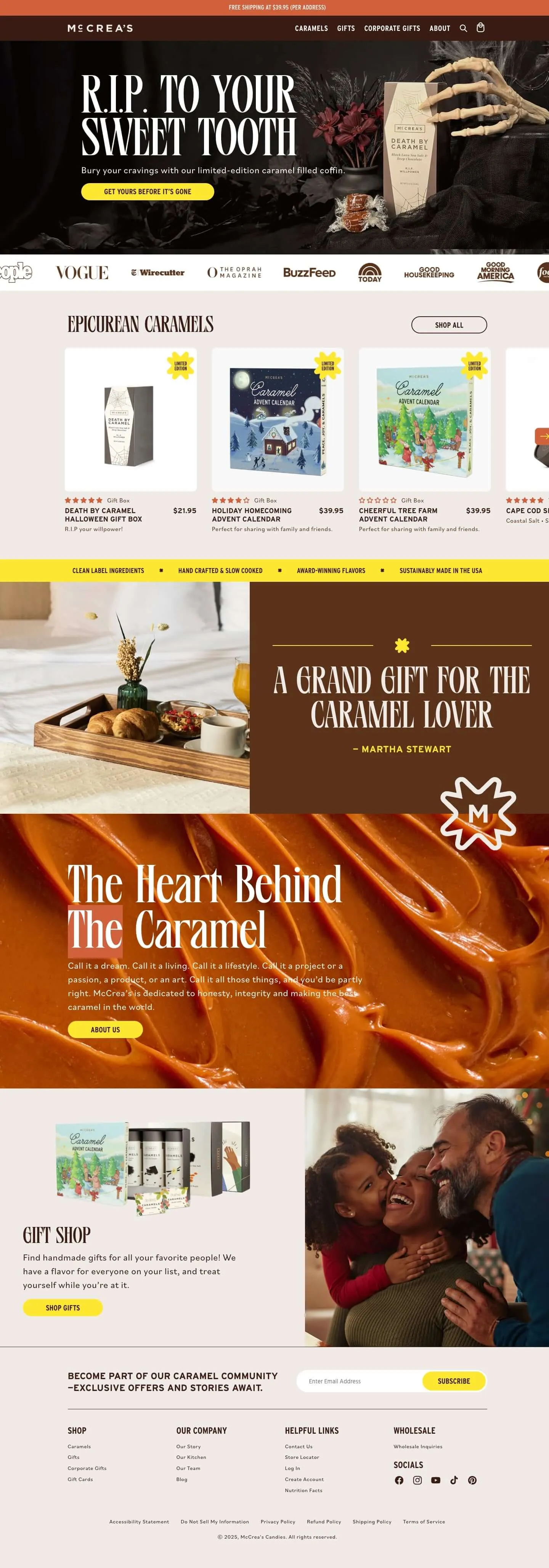 McCrea's Candies website